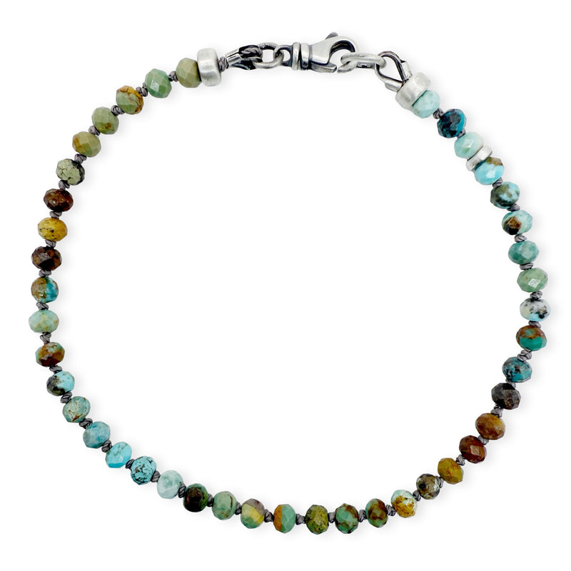 Sterling + Stone: Turquoise Knotted Bracelet